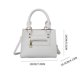thumbnail image 2 of Bolso de mano para mujer con patrón de cocodrilo, bolso de hombro de cuero PU, elegante embrague (blanco), 2 of 3