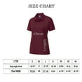 thumbnail image 2 of Zfeel High Performance Pure Dry Polo T-Shirt for Women, 6-Pack Polo Shirt, S Maroon Collared Tee, 2 of 5