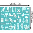 thumbnail image 2 of 2Pcs 11x8.6 Inch Self-Adhesive Silk Screen Printing Stencil Egyptian Theme Silk Screen Stencil Hieroglyphics for Egyptian Mesh Transfer Stencils for Painting on Wood DIY T-Shirt, 2 of 7
