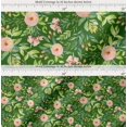 thumbnail image 2 of Soimoi Green Cotton Cambric Fabric Leaves & Ranunculus Floral Decor Fabric Printed Yard 56 Inch Wide, 2 of 7
