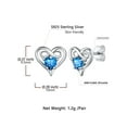 thumbnail image 6 of U7 Infinity Stud Earrings with Heart Birthstone December Turquoise Earrings for Women Sterling Silver Eternity Love Infinity Jewelry Birthday Mother's Day Gift for Mom Daughter, 6 of 9