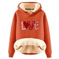 thumbnail image 1 of Prix Réduit! Aqestyerly Femmes Col Rond Valentine'S Day Funy Imprimé en Vrac à Manches Tops Mode Sweat à Capuche, 1 of 2