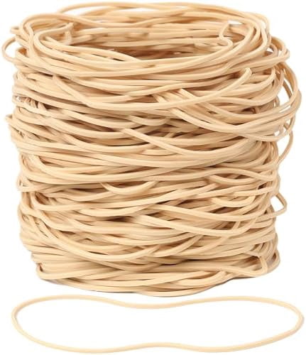 Tekola Rubber Bands 300Pcs 4.8inch Big Elastic rubber band Light brown rubber bands office supplies File Folders Litter Box (4 4/5" x 1/16")