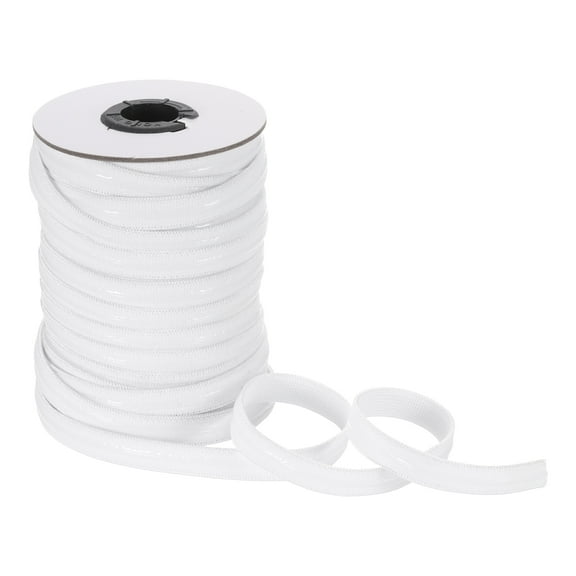 Non-Slip Elastic Band,3/8 Inch x 20 Yards White Polyester Silicone Stretch Band