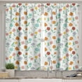 thumbnail image 2 of Ambesonne Bohemian Valance & Curtain, Ethnic Various Flowers Art, 55"x45", Persian Orange Pale Teal, 2 of 7