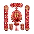 thumbnail image 1 of TIELUTT Spring Festival Couplet Set Symbolizing Luck and Fortune Creating A Strong Festive Atmosphere and Welcoming Star Flag Flags on 5x8 Putting Flags Halloween Banner under 5 Sequin Banners Craft, 1 of 4