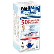 NeilMed Sinus Rinse Packets, Natural Relief for Nasal Irrigators, 50 Count, 10 mg