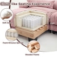 thumbnail image 4 of 133.8"Cloud Chenille 3-Seat Sofa with 2 Moveable Ottomans, Oversized Deep Seat Modular Lounge Couch,Pink, 4 of 9