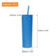 thumbnail image 2 of Vaso Flaco con Tapas y Pajitas Unique Bargains 16Oz Azul Marino Acrílico Doble Pared, 2 of 6