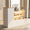 Right/White, variant on 47" Reception Desk with LED Lighting, Lockable Drawer, Open Shelves & Door Cabinet, Front Desk Counter for Salon, Retail & Office (White, Left, 47.24" W x 18.11" D x 39.37" H)