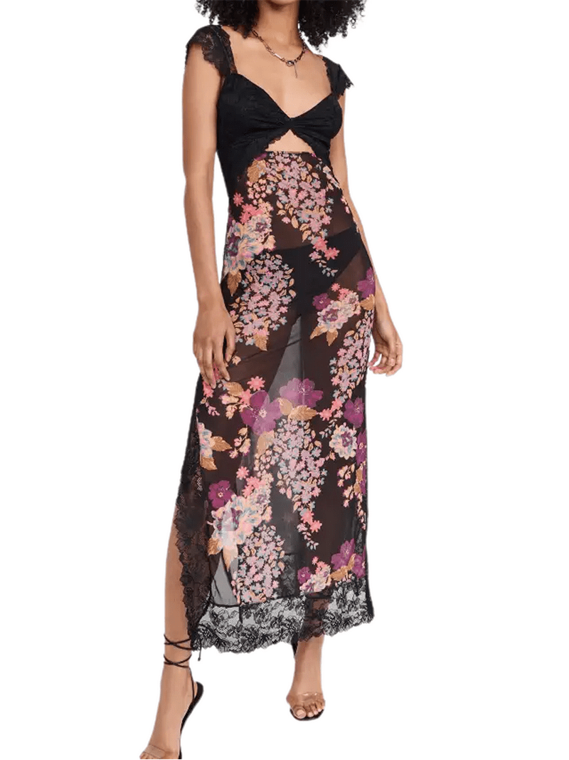 Women Y2K Floral Lace Patchwork Maxi Dress Sleeveless Spaghetti Strap Cutout Bodycon Long Dress Backless High Split Dresses - Walmart.com Women Y2K Floral Lace Patchwork Maxi Dress Sleeveless Spaghetti Strap Cutout Bodycon Long Dress Backless High Split Dresses - Walmart.com