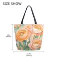 thumbnail image 5 of FORMRS Womens Canvas Tote Bag with Zipper Inner Pocket Shoulder Handbag, Abstract Floral Art, 5 of 7