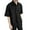 Black, variant on INCERUN Mens Shirts Basics Leisure Solid Color Short Sleeve Tops S-5XL