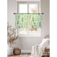 thumbnail image 4 of Green Leaves Sheer Curtains 54 Inches Length 2 Panels Set, Window Sheer Curtains for Living Room/Bedroom, Summer Botanical Farmhouse Leaf Light Filtering Rod Pocket Curtain 52''x54''x2, 4 of 8