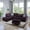 Amaranth, variant on Wzlam Sectional Couch for Living Room Furniture Sets, Black Grey Linen L Shape Chaise with Storage Ottoman, Modern 3 Piece Sofa Sets for Bedrooms, Apartments and Offices(Facing Left Chaise)