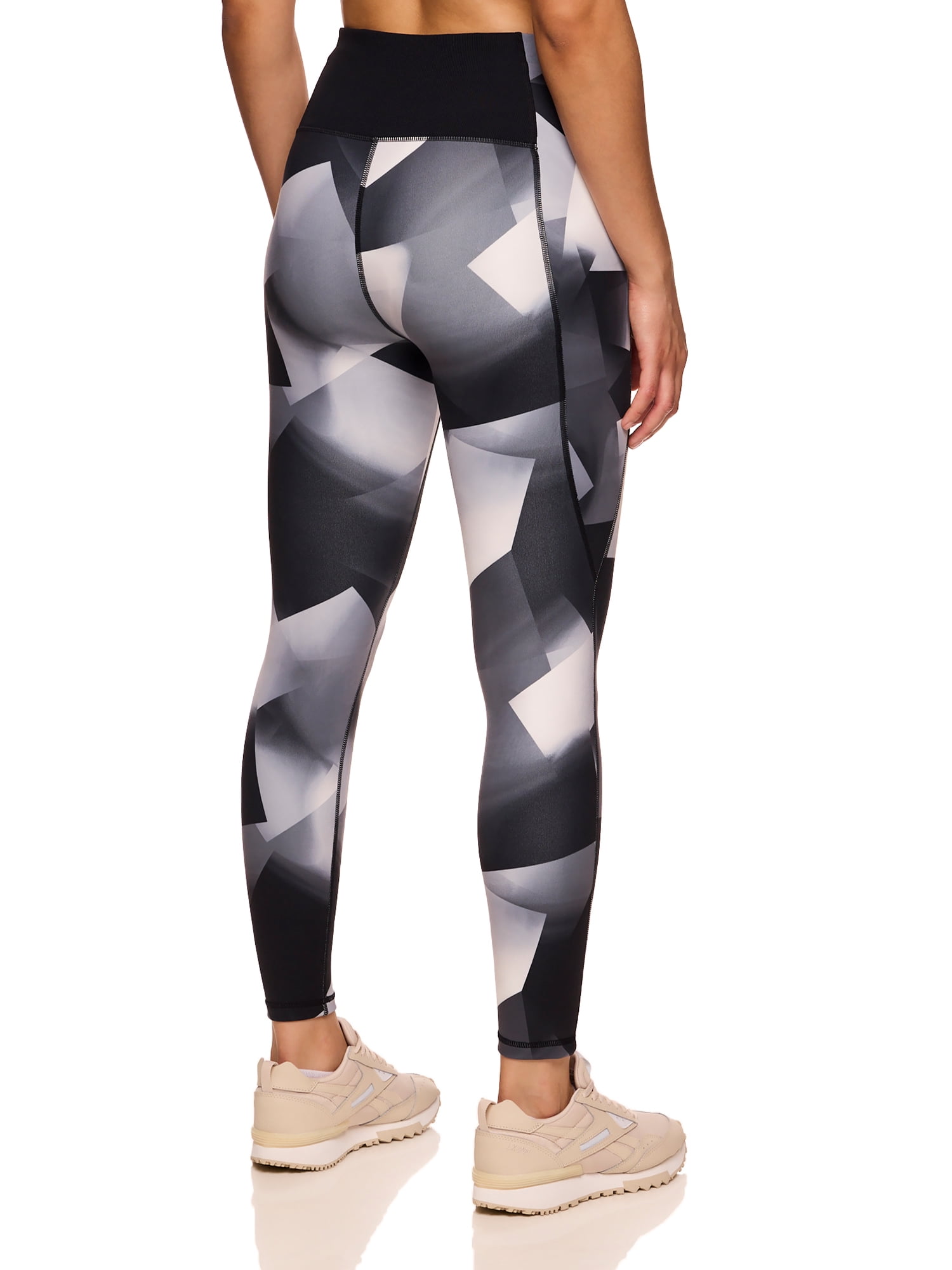 Reebok Women’s Printed Evolution High Rise 7/8 Leggings with Side Pockets, Sizes XS-XXXL