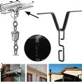 thumbnail image 4 of 3X Rain Chain Gutter Adapter, Black V-Shaped Rain Chain Adapter with S-Shaped Hook, Rain Chain Hook, 4 of 8