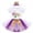 Purple, variant on FYMNSI Baby Girl First Birthday Outfit Flower Theme Cotton Short Sleeve Romper Tutu Tulle Skirt Crown Headband 3pcs Set 1Y Pink Flower