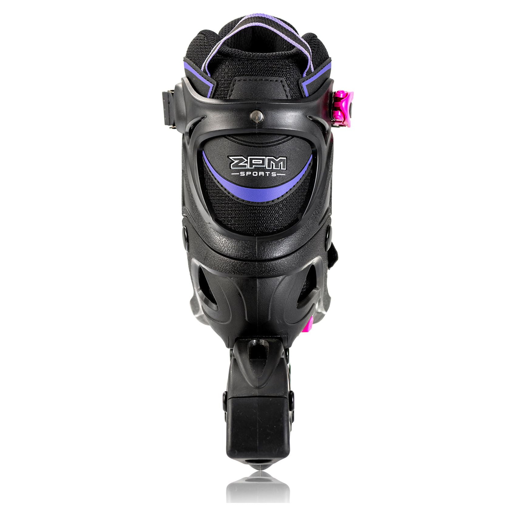 2PM SPORTS Vinal Girls Adjustable Inline Skates with Light up Wheels Beginner Fun Illuminating for Kids Boys and Ladies - Purple Small(10C-13C US)