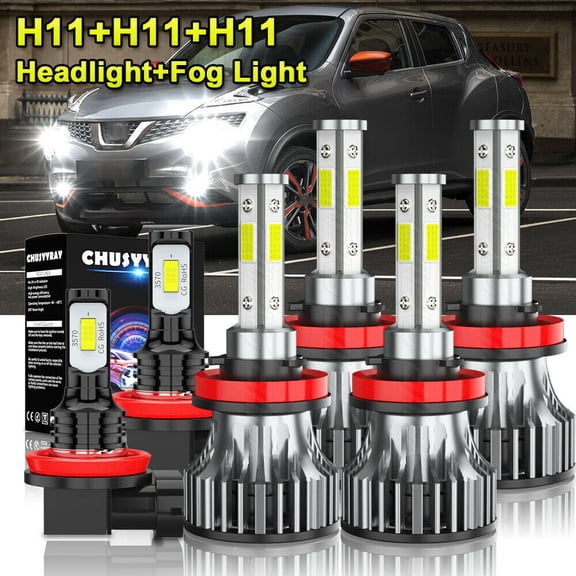 For Nissan Sentra 2013-2020 6000K LED Headlights Hi/Lo Beam   Fog Lights Bulbs*6