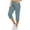 Light Blue, variant on Women's Plus Size Capri Pant Straight Leg Casual Pants Drawstring High Waist Cargo Capris with Pocket