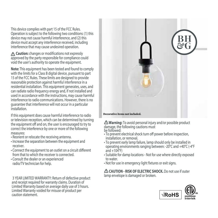 Better Homes & Gardens LED Vintage Light Bulb, A19 40 Watts Better Homes & Gardens LED Vintage Light Bulb, A19 40 Watts