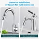 thumbnail image 3 of 2 piezas de aireador de grifo giratorio de latón con 2 modos de rociado, aireador ajustable, adaptador giratorio de grifo de ahorro de agua, grifo rociador M22- M24 para baño y cocina, 3 of 5