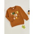 thumbnail image 5 of Baby Toddler Girl Halloween Sweatshirt 12 18 24 Months 2T 3T 4T 5T 6T Letter Embroidery Long Sleeve Pullovers Autumn Tops for Toddler Fall Clothes Outfit, 5 of 9