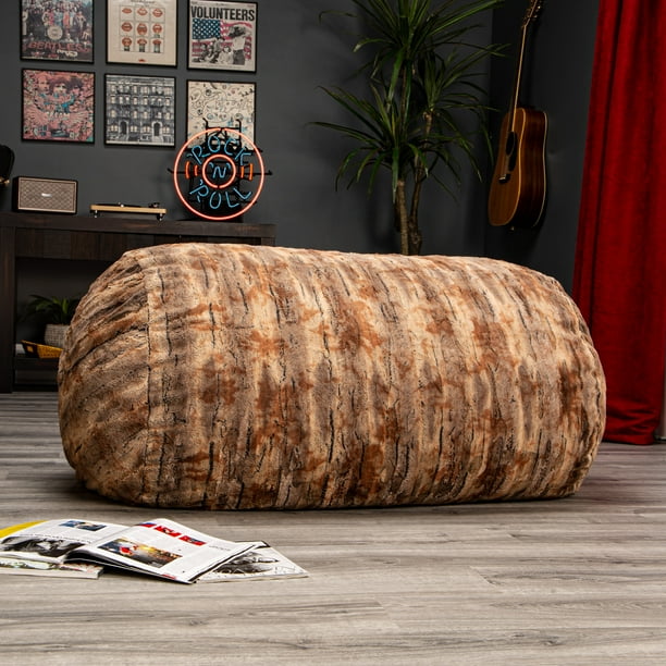 Jaxx Bean Bags Sofa Saxx Bean Bag Lounger 4 Feet Premium Luxe Fur Red Fox Walmart