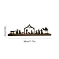 thumbnail image 1 of RKSTN Christmas Decorations Nativity Scene Nativity Sets For Indoor Black Metal Nativity Set With Wood Base People Nativity Set Tree Nativity For Table Decoration Christmas Decor, 1 of 2