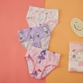 thumbnail image 3 of GYRATEDREAM Girls Underwear 100% Cotton Brief for Girls Breathable Toddler Girl Underwear Comfort Baby Girls Panties 3 Packs for 3-12Y Briefs-D, 3 of 4