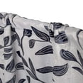 thumbnail image 2 of BNM Leaves Blackout Curtains, Set of 2, 26" x 84", White-Navy Blue, 2 of 6