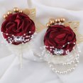 thumbnail image 3 of CSChome Wrist Flower For Wedding Faux Pearl Wrist Flower Adjustable Stunning Wedding Accessory Fade less Beautiful Wrist Flower Wedding Supply (Set of 1), 3 of 7