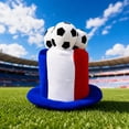 thumbnail image 4 of Gallickan Soccer High Hat Cap, Breathable Fabric Novelty Hat for Soccer Fans, Blue, 4 of 7