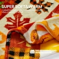thumbnail image 4 of zuhoeo Halloween Fleece Throw Blanket, Pumpkin, Leaves Fall Plaid Blanket, Soft Fuzzy Plush for Couch Sofa or Bed, Luxury Flannel Lap Blanket, for Kids, Adults, Wife, Self (50" x 60"), 4 of 6