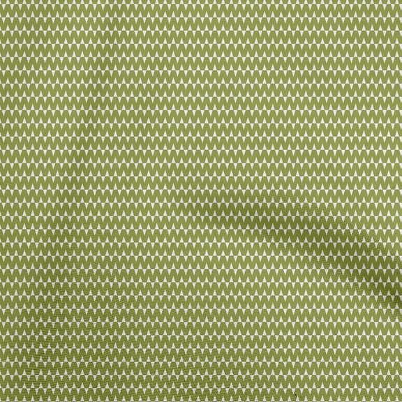 oneOone Cotton Cambric Olive Green Fabric Geometrical Quilting Supplies Print Sewing Fabric By The Yard 42 Inch Wide