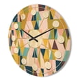thumbnail image 3 of Designart 'Retro Triangular Design I' Mid-Century Modern Wood Wall Clock, 3 of 5