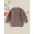 thumbnail image 4 of Suealasg Little Girls Fall Winter Sweaters 6M 1T 2T 3T 4T Kids Girls Long Sleeve Letter Embroidery Knit Pullovers Tops Autumn Casual Knitwear Clothes for Toddler Baby Girls, 4 of 9
