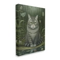 thumbnail image 4 of Stupell Industries Cat & Pond Lilies Animals & Insects Painting Gallery Wrapped Canvas Print Wall Art, 30 x 40, 4 of 8