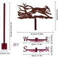 thumbnail image 2 of Iron Wind Direction Indicator Weathervane for Outdoor Garden Wind Measuring Tool Fox 250x358mm, 2 of 7