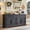 Black, variant on 66" Farmhouse Buffet Cabinet with Storage, Sideboard Credenza, Carved Cloud-Inspired Doors, 3 Drawers & Adjustable Shelves, Coffee Bar Cabinet, Off White