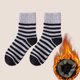 thumbnail image 4 of Calcetines de invierno Minnieouse 5 pares para hombre media pantorrilla Rayas gris claro AP010992-07B, 4 of 6