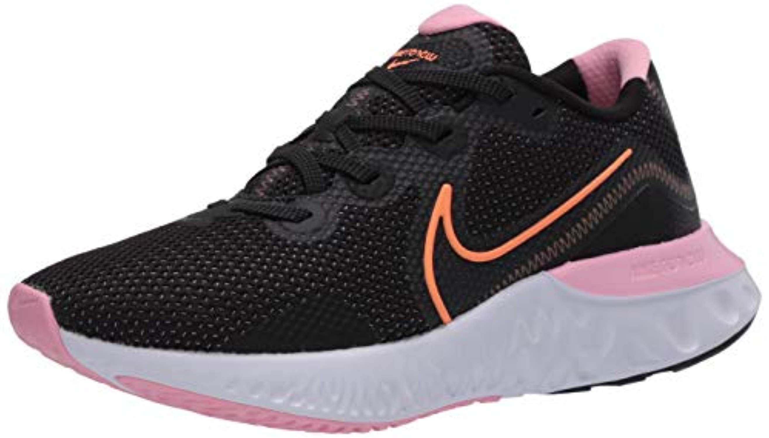 Nike Women's Renew Run Running Shoes (Black/Pink/Orange, Numeric_9