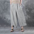 thumbnail image 2 of FNFYFH Clearance Comfortable Ladies Linen Trousers, 2 of 4