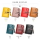 thumbnail image 5 of Qarigey Cartera de cuero para mujer, monedero plegable para almacenamiento de dinero, portatarjetas de débito para compras de viaje, bolsa de Carteras Rosa, 5 of 6