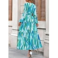 thumbnail image 4 of Vestido PRETTYGARDEN Boho Floral Maxi Azul Otoño 2025 Talle S, 4 of 8