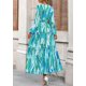 thumbnail image 4 of Vestido PRETTYGARDEN Boho Floral Maxi Azul Otoño 2025 Talle S, 4 of 8