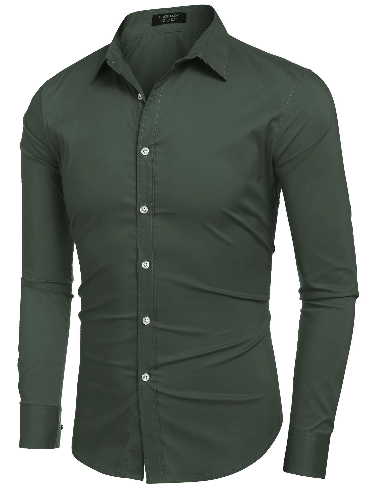 COOFANDY Men's Muscle Fit Dress Shirts 