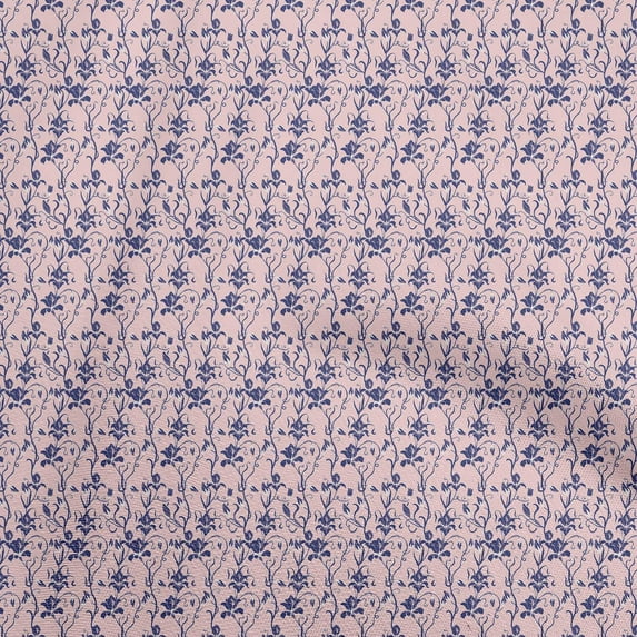oneOone Silk Tabby Light Pink Fabric Floral Craft Projects Decor Fabric Printed By The Yard 42 Inch Wide