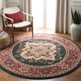 thumbnail image 2 of SAFAVIEH Mahal Garnet Oriental Area Rug, Navy/Red, 6'7" x 6'7" Round, 2 of 8